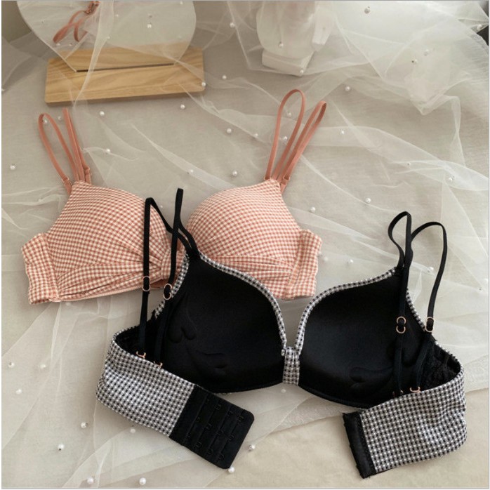 Bộ đồ lót Hoàng Oanh Underwear, set nội y cotton thấm hút mồ hôi cao cấp - bộ kẻ caro | BigBuy360 - bigbuy360.vn