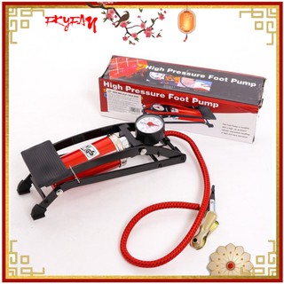 Bơm đạp chân ôtô xe máy bơm phao bơm bóng nhỏ gọn tiện dụng