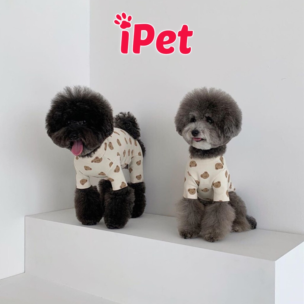 Áo Thun Nỉ Hình Gấu Brown Dễ Thương Cho Thú Cưng Chó Mèo - iPet Shop