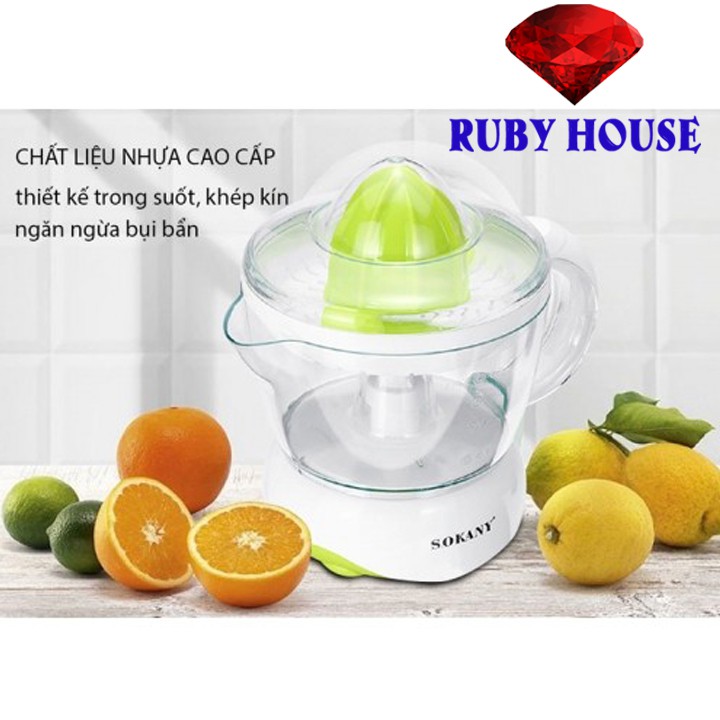 Máy vắt cam Sokany dùng điện CHÍNH HÃNG dung tích 800ml, Máy vắt cam tự động-Ruby House