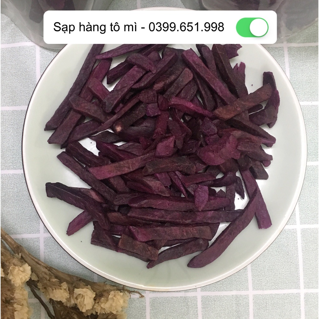 500g Khoai lang tím sấy sợi HÀNG NGUYÊN  ĐÀ LẠT /-li FREE SHIP /-li  Giòn, ngon, ngọt tự nhiên