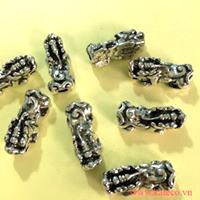 TTVD14 Thanh xỏ lân trắng 30*12mm, hole 4mm Màu bạc 5 cái/bịch