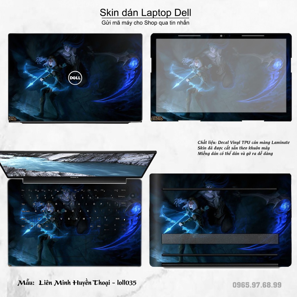 Skin dán Laptop Dell in hình Liên Minh Huyền Thoại nhiều mẫu 4 (inbox mã máy cho Shop)