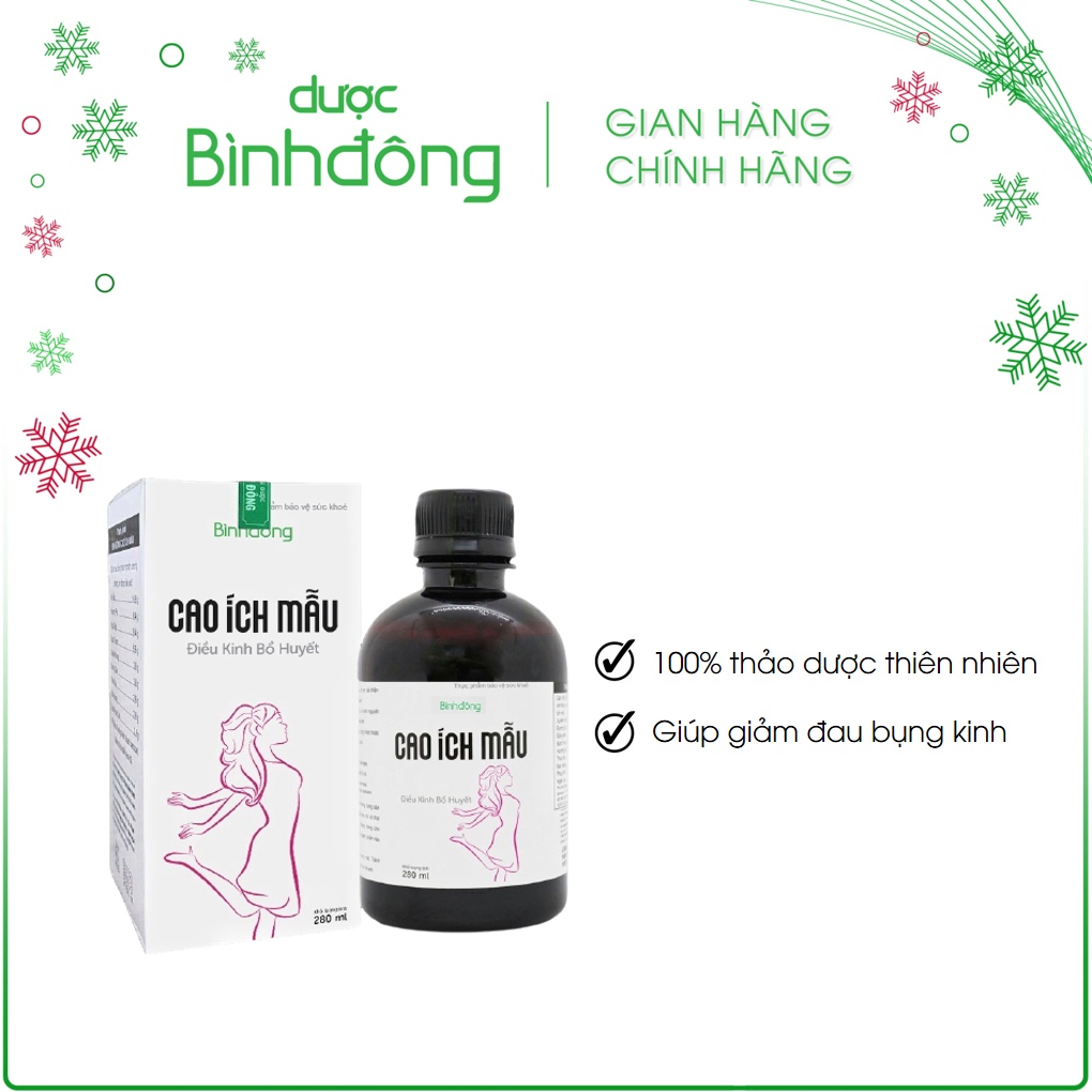 Bình Đông Cao Ích Mẫu - Giúp giảm đau bụng kinh, Điều hòa kinh nguyệt - chai 280ml