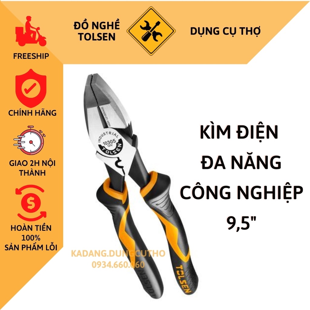 kìm điện đa năng cao cấp 9.5" (công nghiệp) industrial high leverage side cutting pliers (9.5") 10305