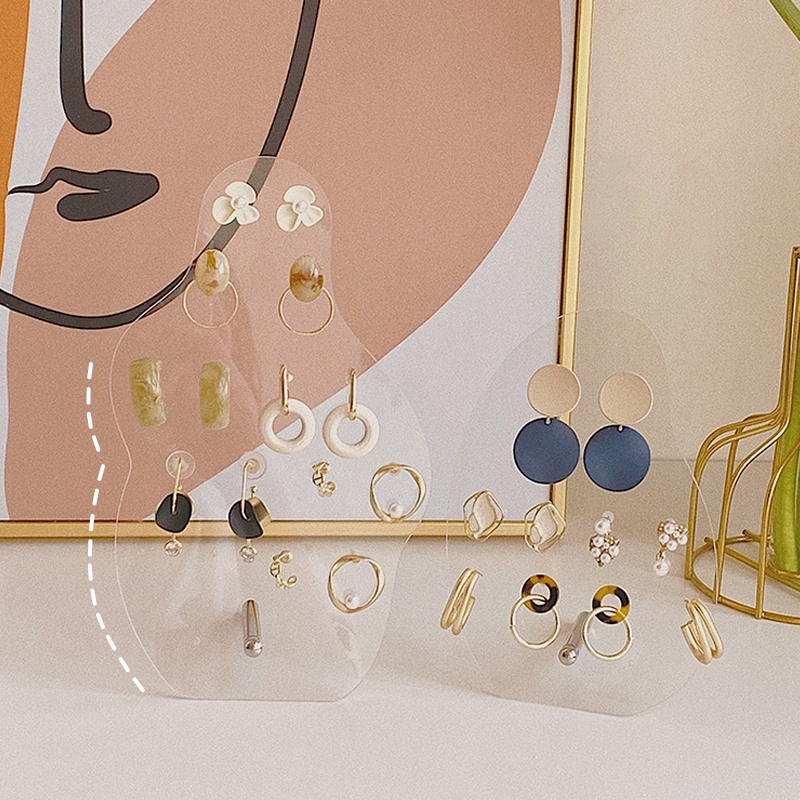 Giá đỡ trưng bày bông tai để bàn bằng acrylic tiện dụng
