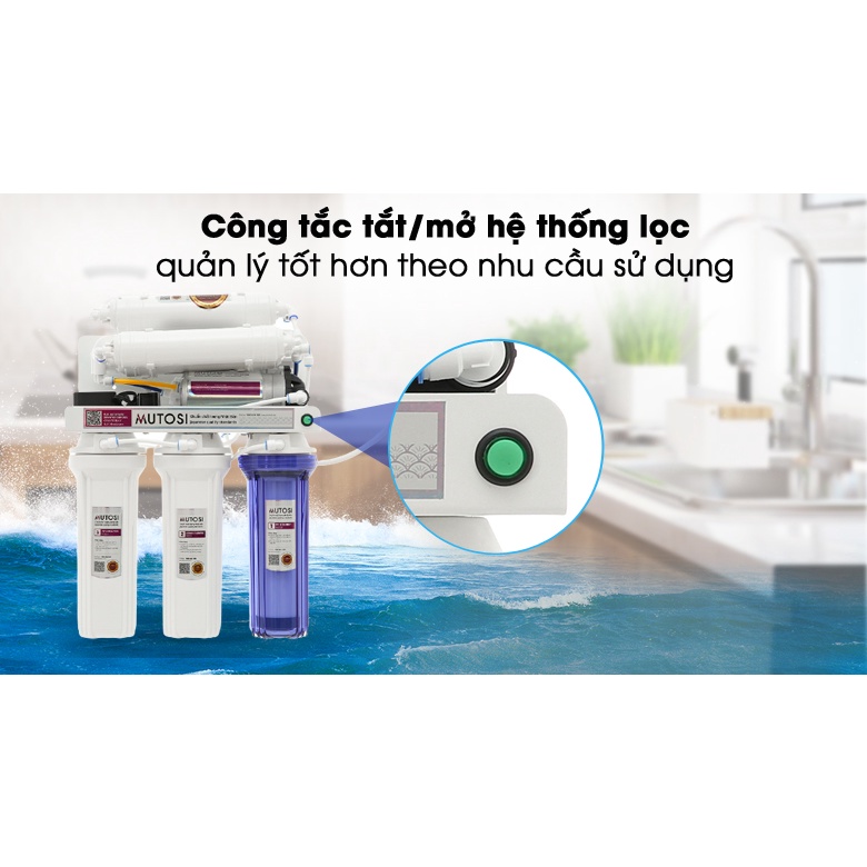 [CHÍNH HÃNG] Máy lọc nước để gầm, Tủ bếp 7 lõi Mutosi MP-370U