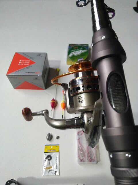 combo bộ cần câu cần Daiwa 3m+máy LC 6000