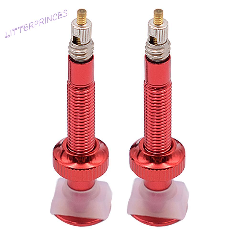 Set 2 van lốp xe đạp không săm màu đỏ Litterprinces