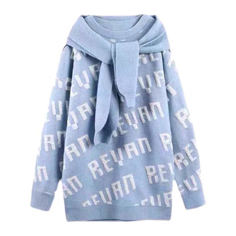 Áo Sweater Len Xanh ĐỊCH LỆ NHIỆT BA Hàng Loại 1