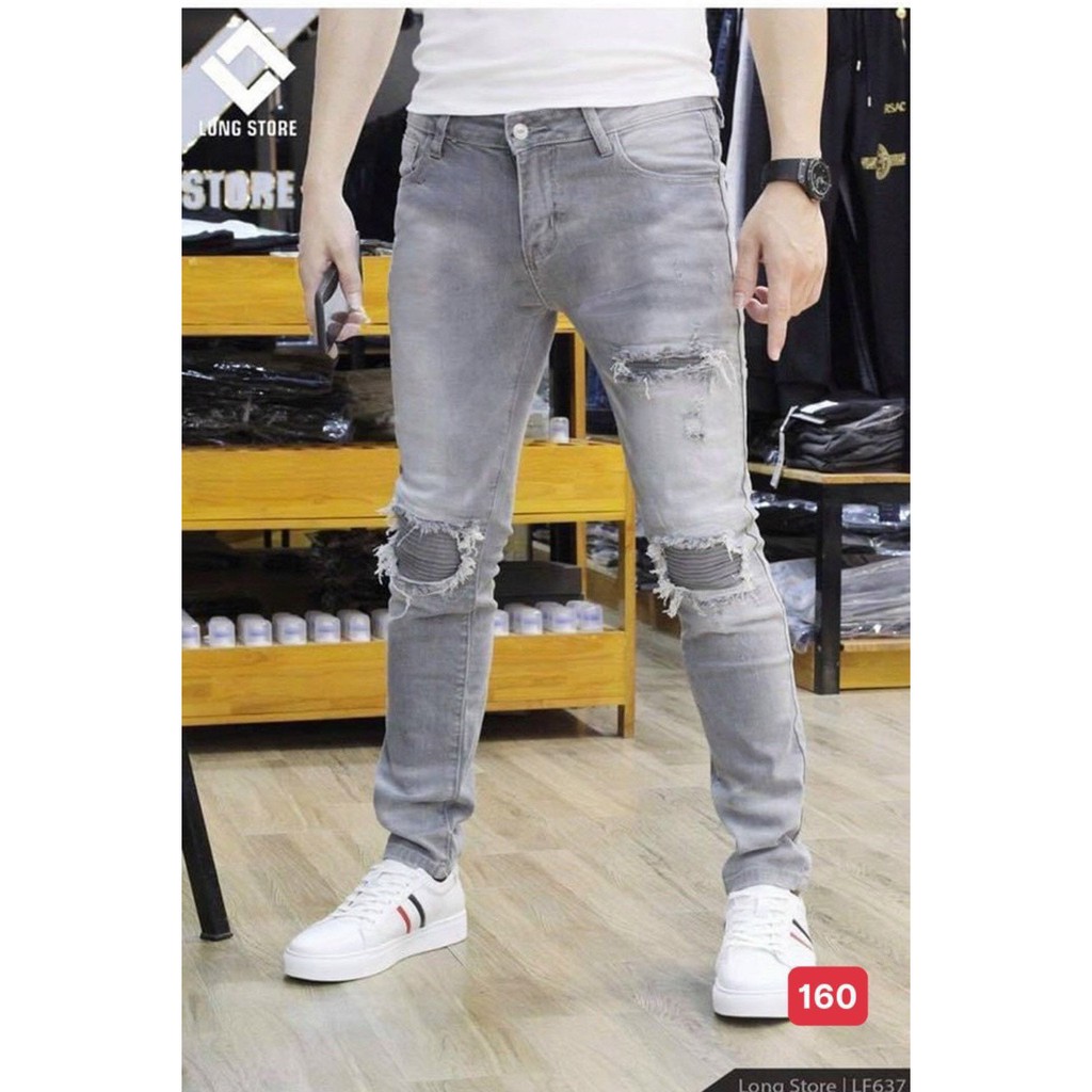Quần Jean Nam Đen Rách 🔵 𝐅𝐑𝐄𝐄 𝐒𝐇𝐈𝐏 🔵 Quần Nam Đẹp Co Giãn Hàng Quảng Châu Hpfashion - Qjnhp05 | BigBuy360 - bigbuy360.vn