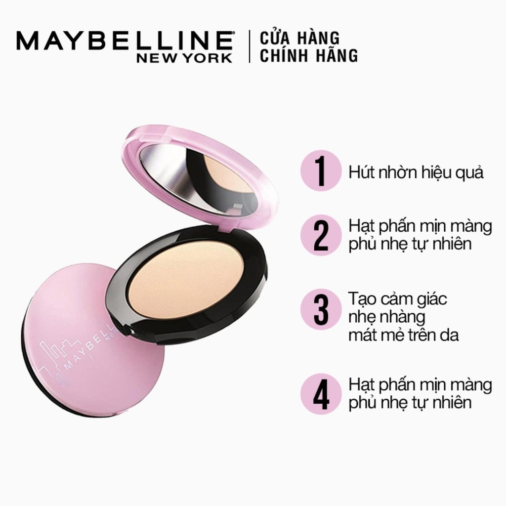 Phấn phủ mịn da kiềm dầu Maybelline Clearsmooth All In One