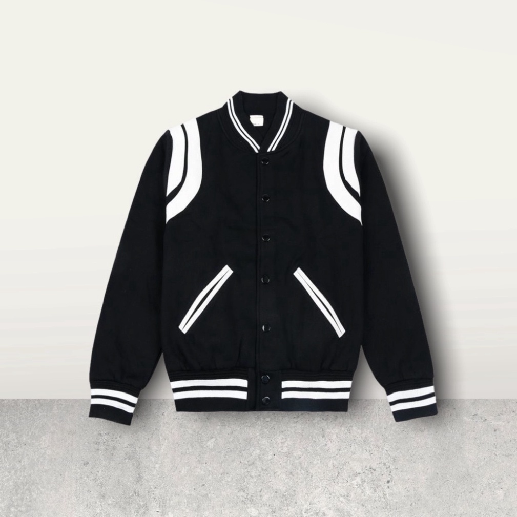 Áo Khoác Bomber Teddy Nam Phối Viền Da Chất Liệu Dạ Thời Trang Nam_ HDG2022!