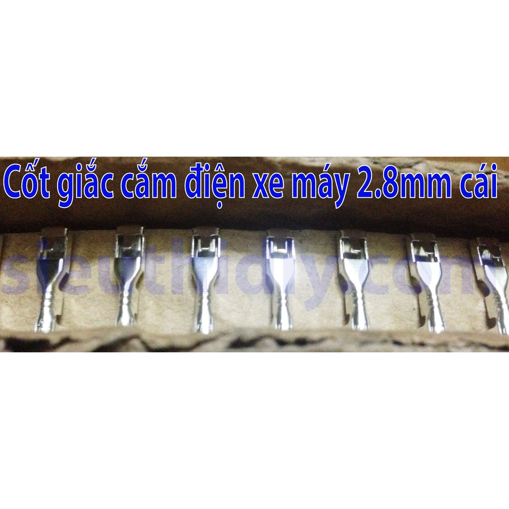 Cốt điện cos xe máy 2.8 Đồng Vàng, Đồng Đỏ - Vỏ nhựa 1P2P3P4P5P6P(gói)