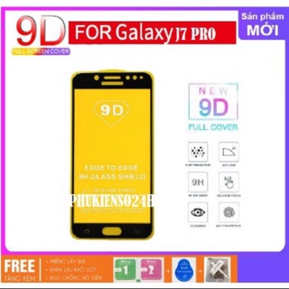 Kính cường lực full màn 9D cho samsung J7 pro tặng keo chống hở mép