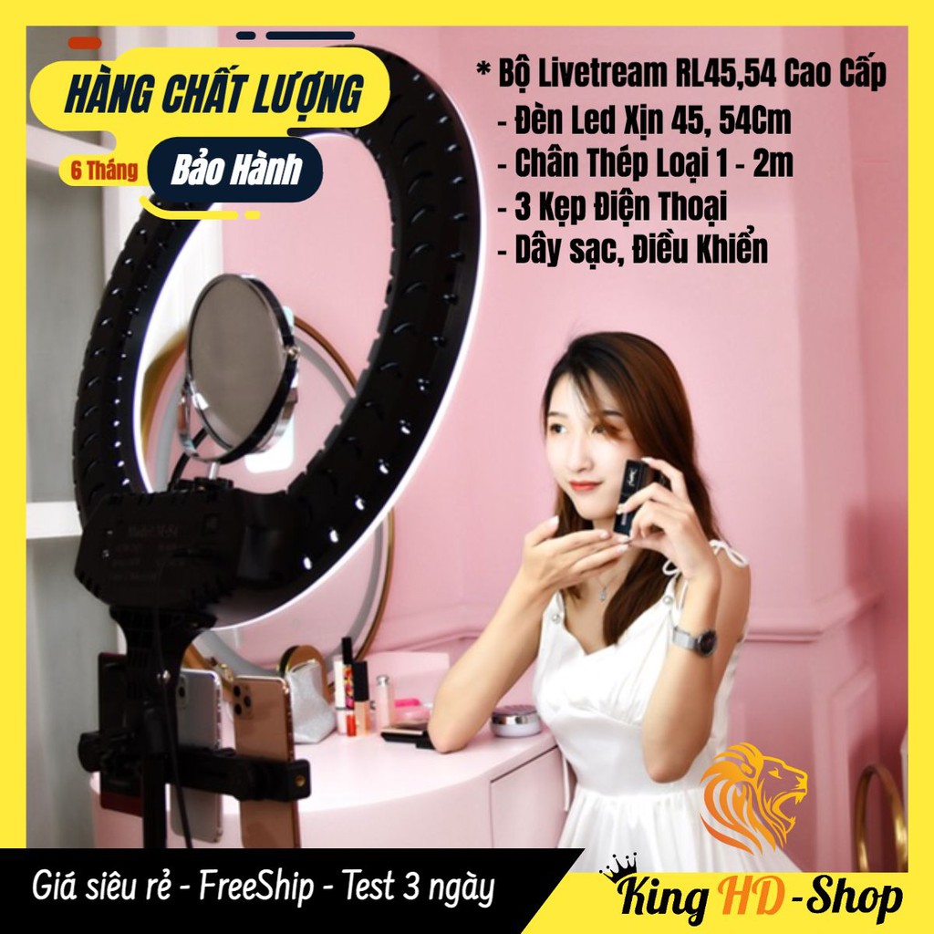 Đèn livestream cao cấp siêu sáng, hỗ trợ bán hàng, phun xăm, chụp ảnh, trang điểm hàng chính hãng
