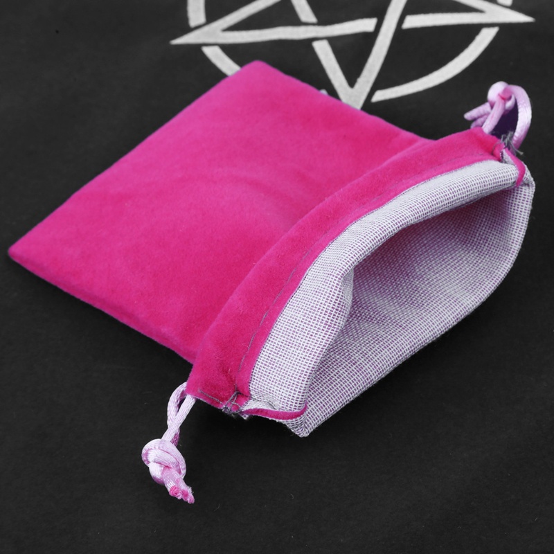 Túi Dây Rút Mini Đựng Thẻ Bài Tarot Đồ Chơi Chất Liệu Nhung Họa Tiết Ngôi Sao Năm Cánh