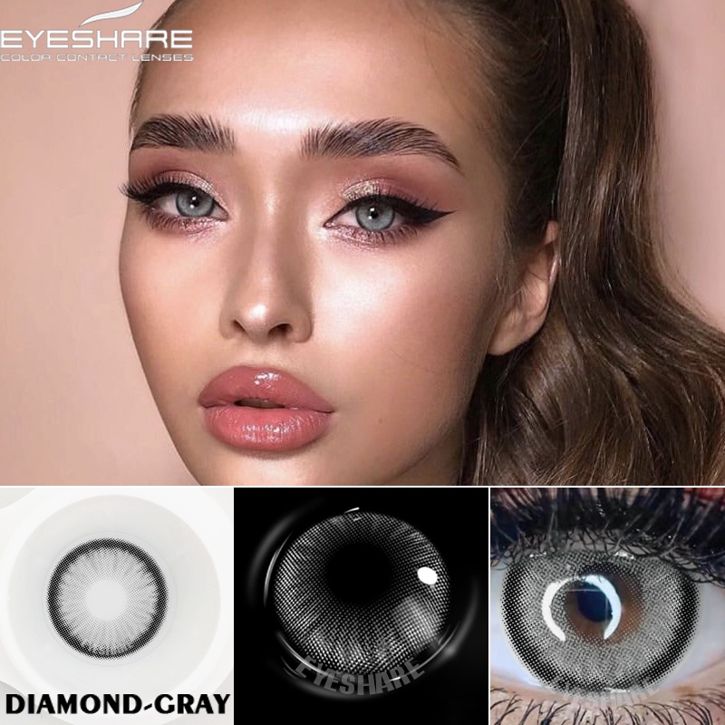 Cặp kính áp tròng EYESHARE 5 màu sắc tùy chọn trong suốt thời trang