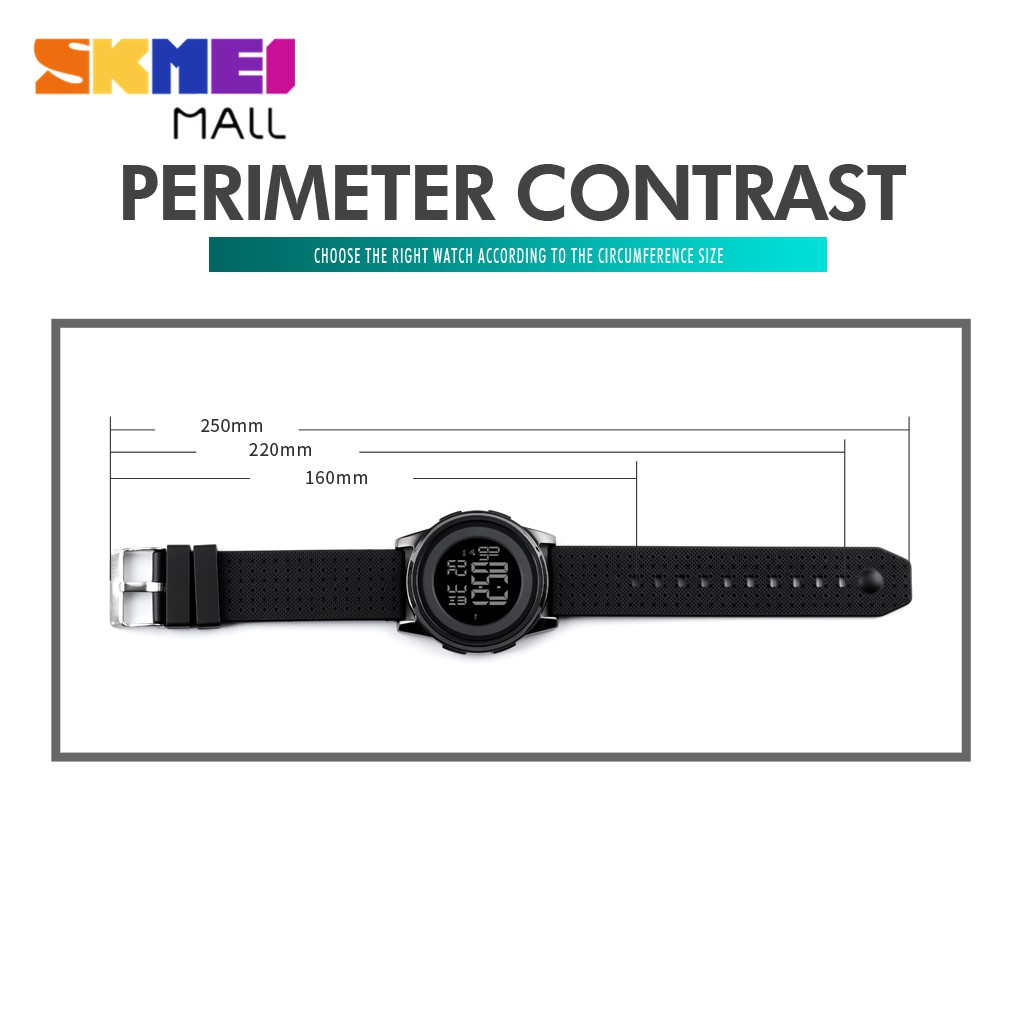 Skmei Đồng Hồ Điện Tử Đeo Tay skmei 1502 Thời Trang Nam 9mm Dây Dài 30m Chống Thấm Nước