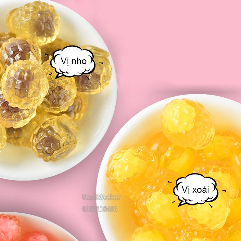 Kẹo dẻo hoa quả mix vị - Túi tiết kiệm 200Gr - Đồ ăn vặt Trung Quốc - Snackseeker