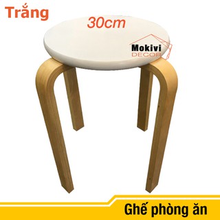 Ghế gỗ mặt tròn chân dẹp