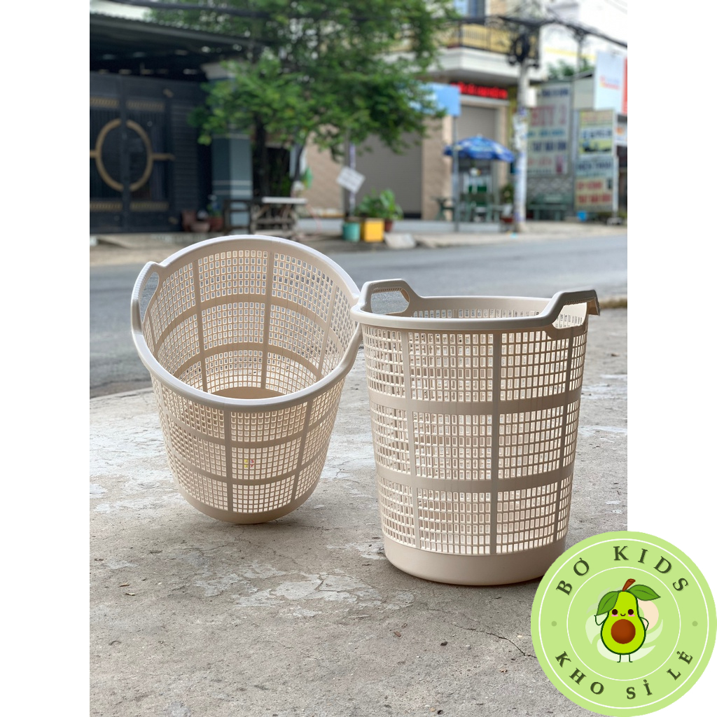 Sọt nhựa có quai cầm Việt Nhật  , sọt hoa đồng tiền có quai, giỏ đựng quần áo, đồ chơi gọn gàng tiệlợi