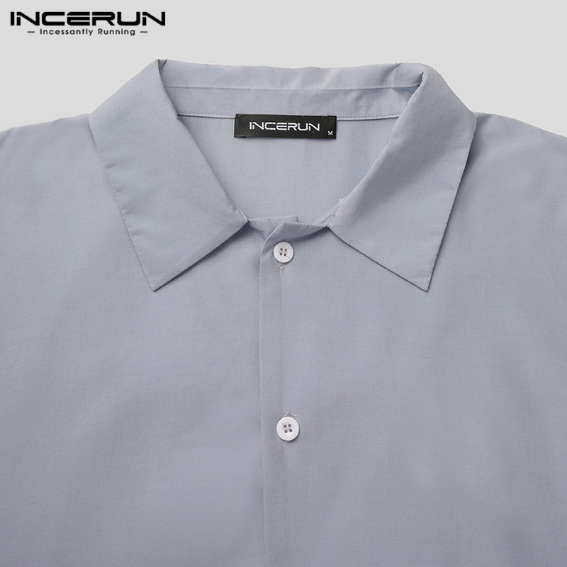 Áo Sơ Mi INCERUN Tay Lửng Thời Trang Dành Cho Nam | BigBuy360 - bigbuy360.vn