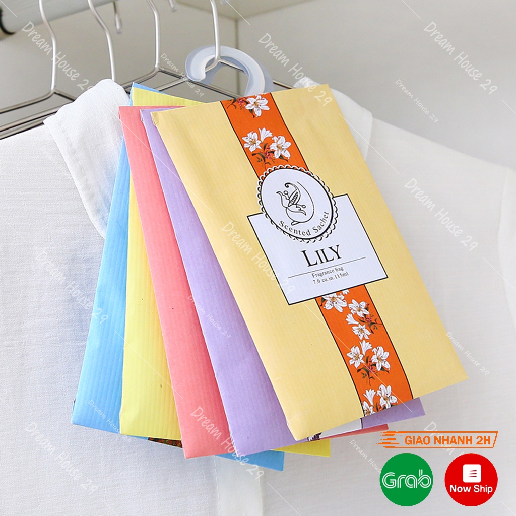 Túi thơm để tủ quần áo chiết xuất 100% thảo mộc tự nhiên, nhiều hương thơm kích thước 18cm x 12cm