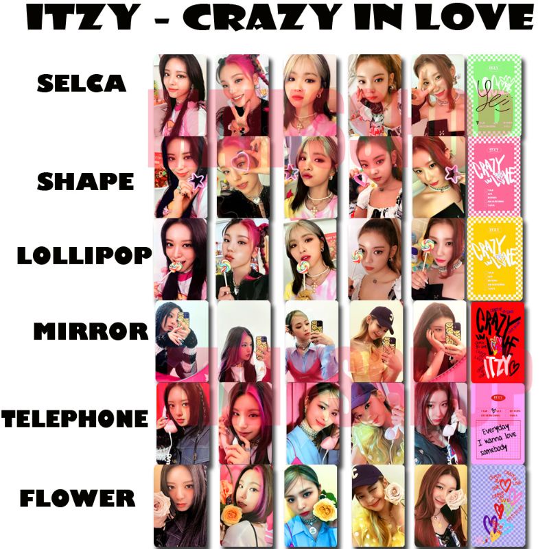 Thẻ Ảnh Nhóm Nhạc Kpop Itzy Crazy In Love