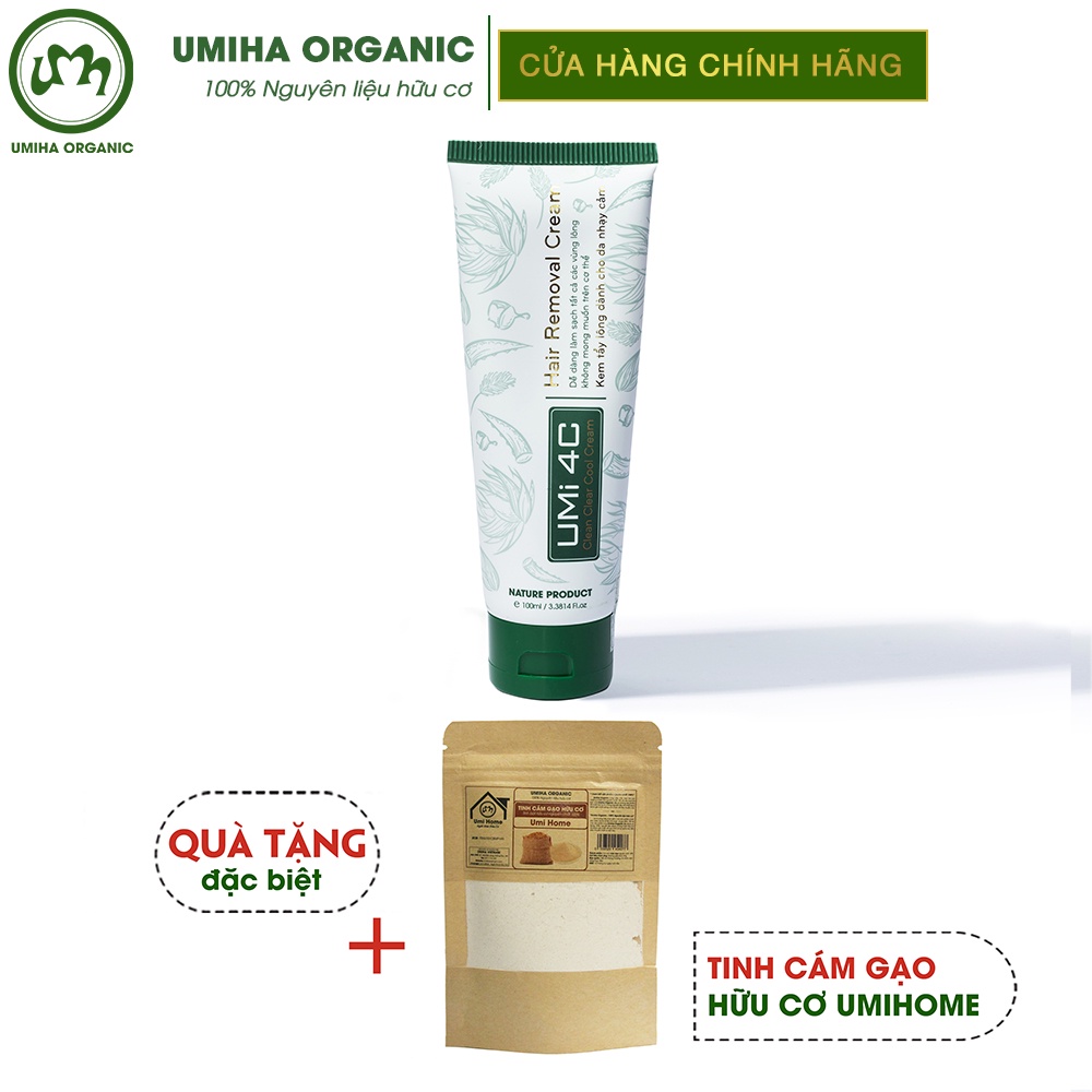 Kem tẩy lông Bikini Vùng Kín UMi 4C 100ml UMIHA ORGANIC dùng an toàn cho vùng da nhậy cảm