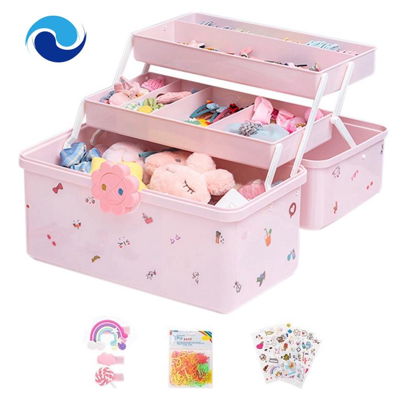 Hộp Đựng Dây Buộc Tóc / Kẹp Tóc Bằng Cao Su Thiết Kế Dễ Thương Cho Bé Gái