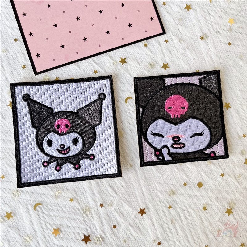 ☸ Miếng Dán Trang Trí Tự Dính Họa Tiết Nhân Vật Hoạt Hình Dễ Thương ☸ 1 Miếng Dán Ủi Quần Áo Hình Quạt