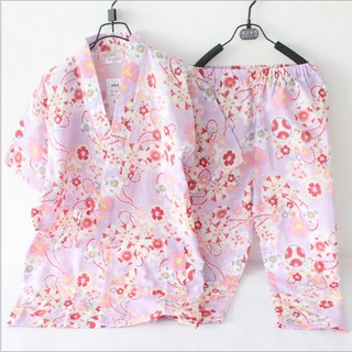 Đồ bộ mặc nhà Yukata quần lửng, lịch sự mát mẻ đậm phong cách Nhật Bản