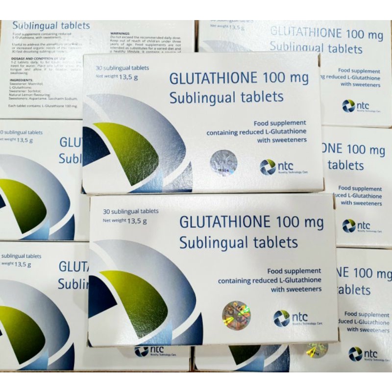 [CHÍNH HÃNG] Viên Ngậm Trắng Da Dưới Lưỡi Glutathione 100mg Nhập Khẩu Italy Sáng Da, Chống Lão Hóa