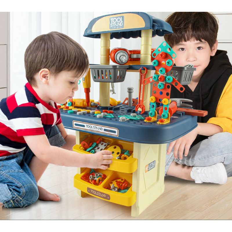 Bộ Đồ Chơi Kỹ Sư Lắp Ráp Cho Bé Trai, Có Ốc Vít Khoan Dùng Pin, Giúp Bé Phát Triển Trí Tuệ, Montessori