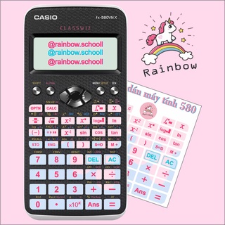 Nút phím casio 580 miếng sticker màu hồng xanh biển dán trang trí máy tính casio fx 580 vn x
