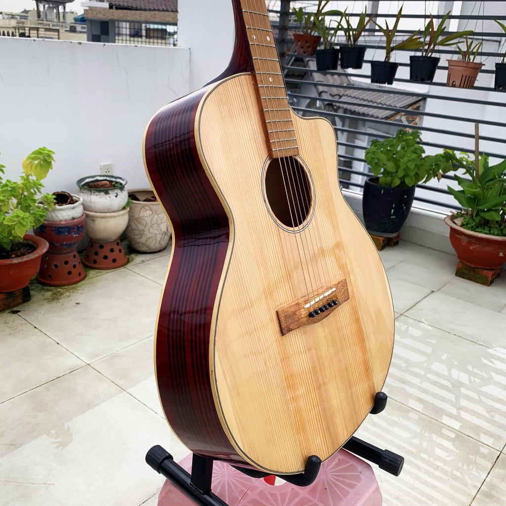 Đàn Guitar Acoustic giả gỗ Cẩm Ấn | có ty chỉnh cong cần | BH 12 tháng