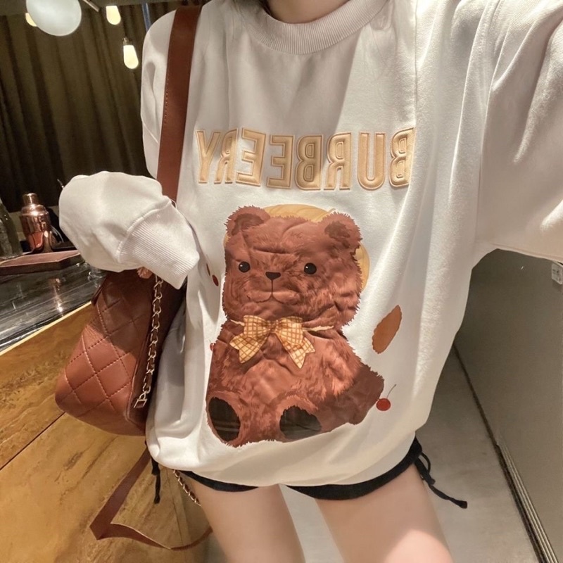 Áo Nỉ Burbeery, Áo Nỉ Cổ Tròn, Gấu Cherry. | BigBuy360 - bigbuy360.vn