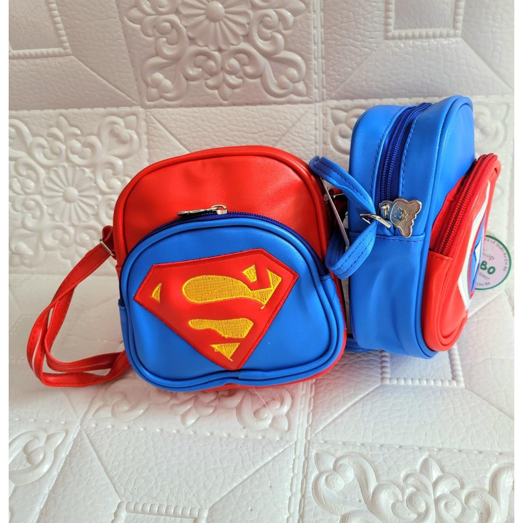 Túi xách đeo chéo họa tiết siêu nhân cho bé trai