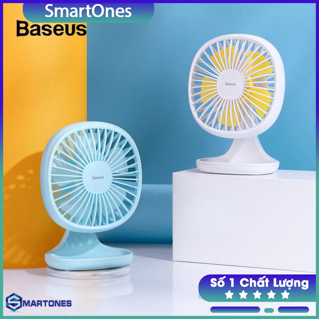 Quạt để bàn Baseus USB Mini Fan cho mùa hè công suất 5w, ba chế độ làm mát với 5 cánh quạt