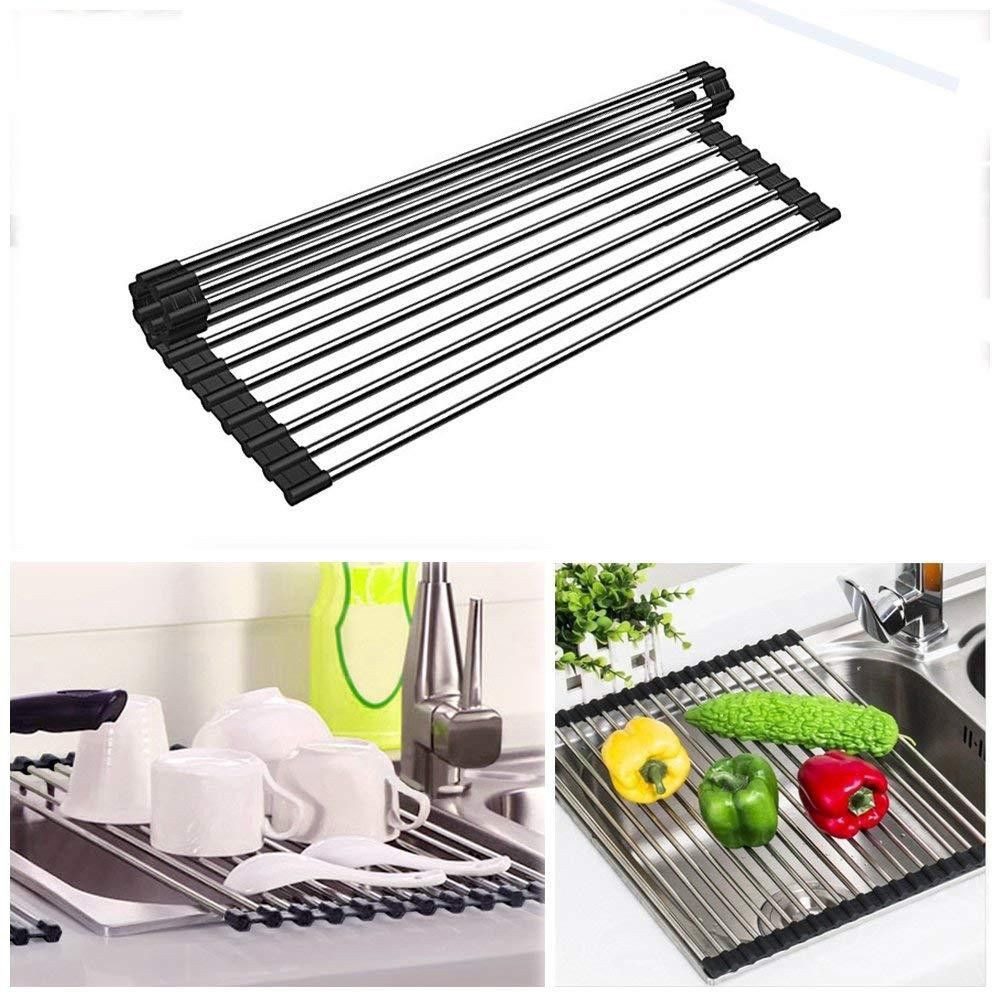 [FREESHIP50K] Kệ Inox Để Gác Bồn Rửa Chén Bát Gấp Gọn Xếp Gọn Tiện Lợi