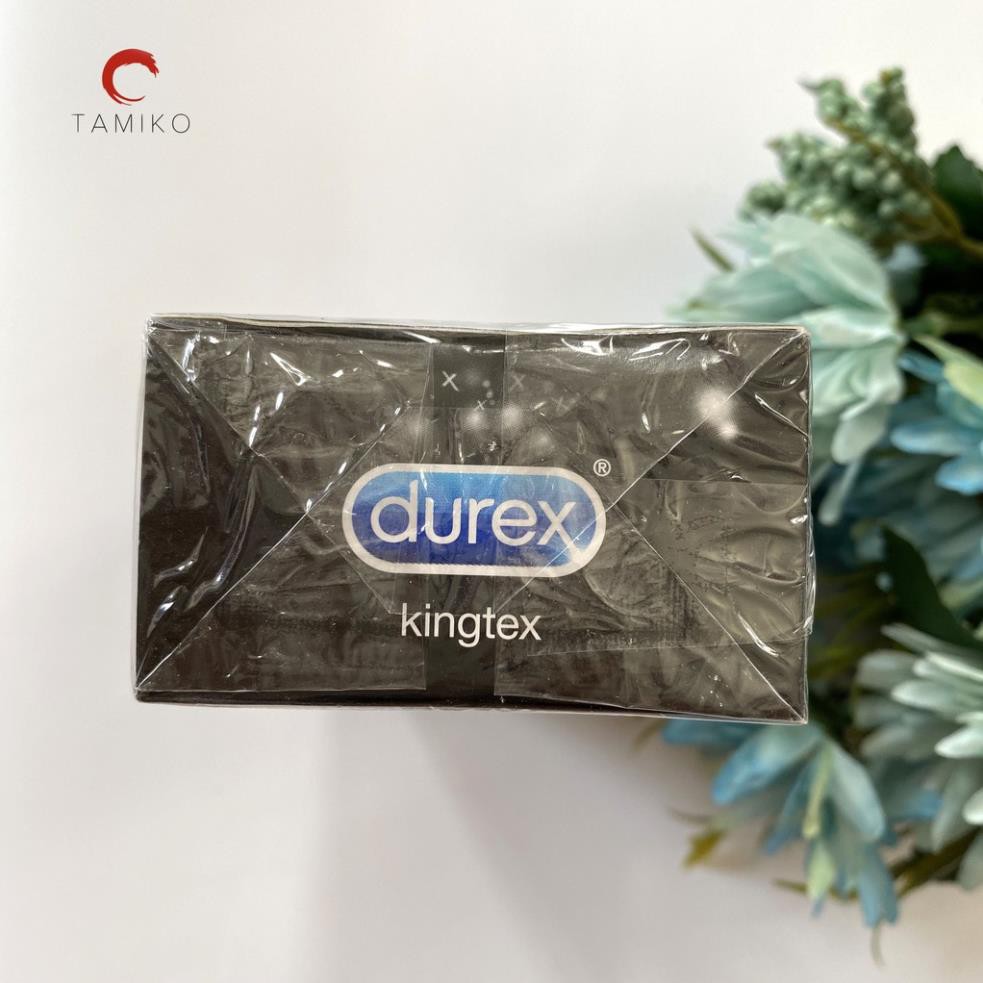 [Chính Hãng] Bao Cao Su DUREX KINGTEX - Siêu mỏng, Ôm Sát Cỡ 49mm  -Hộp 12 Cái- Xuất xứ Anh Quốc xịn