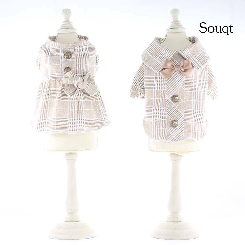 Đầm Kẻ Sọc Caro Dễ Thương Cho Thú Cưng