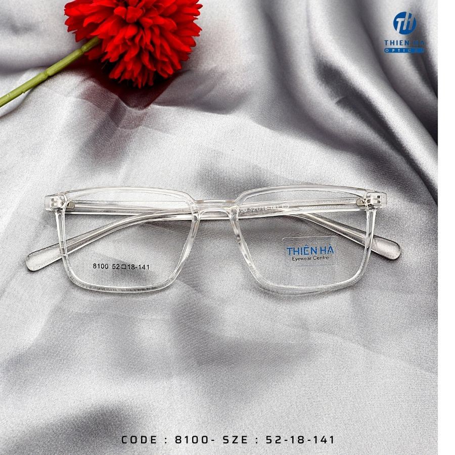 Gọng kính cận vuông THIÊN HÀ OPTICAL chất liệu nhựa nhẹ,trẻ trung dễ đeo unisex nhiều màu TH8100