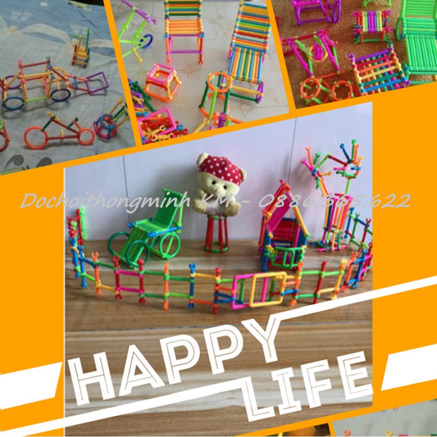 Túi nhựa LEGO luồn hạt hình học, lắp ráp không gian 3 chiều, domino, xây dựng nhà cửa... LINK TỔNG HỢP