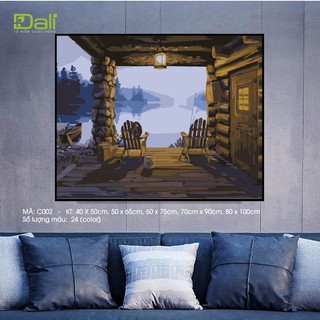 Tranh treo tường tự tô màu số hóa DALI Tranh phong cảnh C023