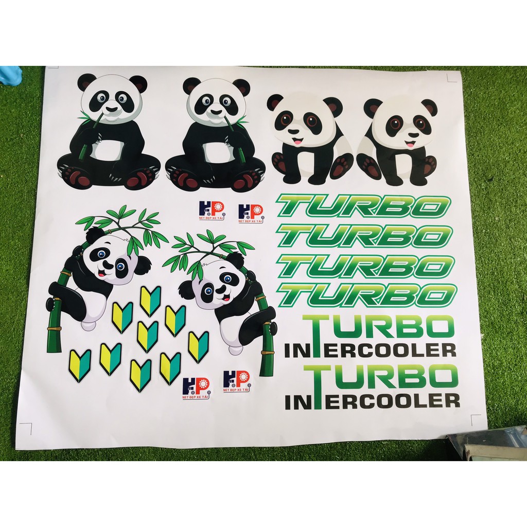 Tem xe  tải ⚡️FREESHIP⚡️decal xe tải Kiểng Gấu Trúc Panda Dễ Thương