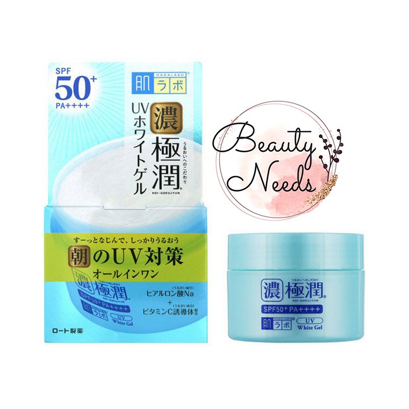 Kem dưỡng ẩm chống nắng ban ngày Hada Labo Koi-Gokujyun UV White Gel SPF50+ PA++++ 90g