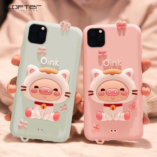 Ốp heo Lofter cao cấp cho 6/6S/6Plus/6SPlus/7Plus/8Plus/X/Xs/XsMax ip11, 11pro, 11pro max (Tặng dây đeo như hình)