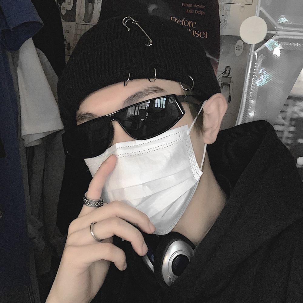 Mũ len dệt kim thiết kế ghim cài thời trang đường phố cá tính